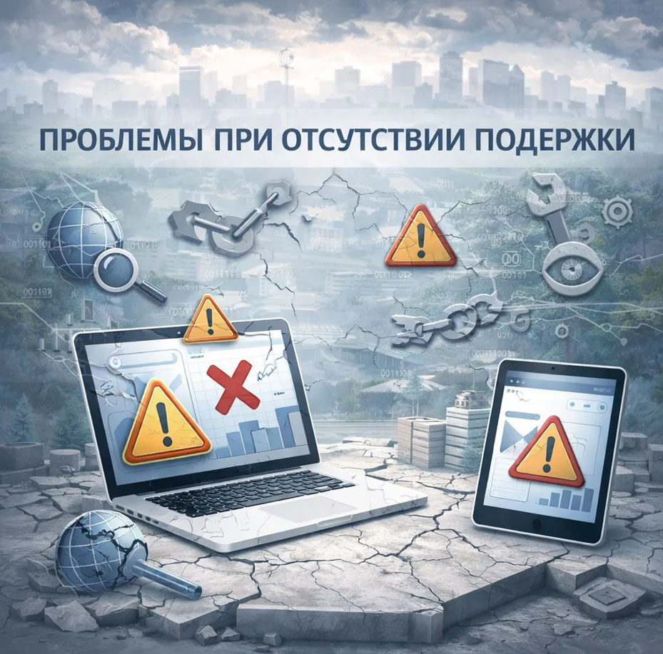 Проблемы при отсутствии поддержки